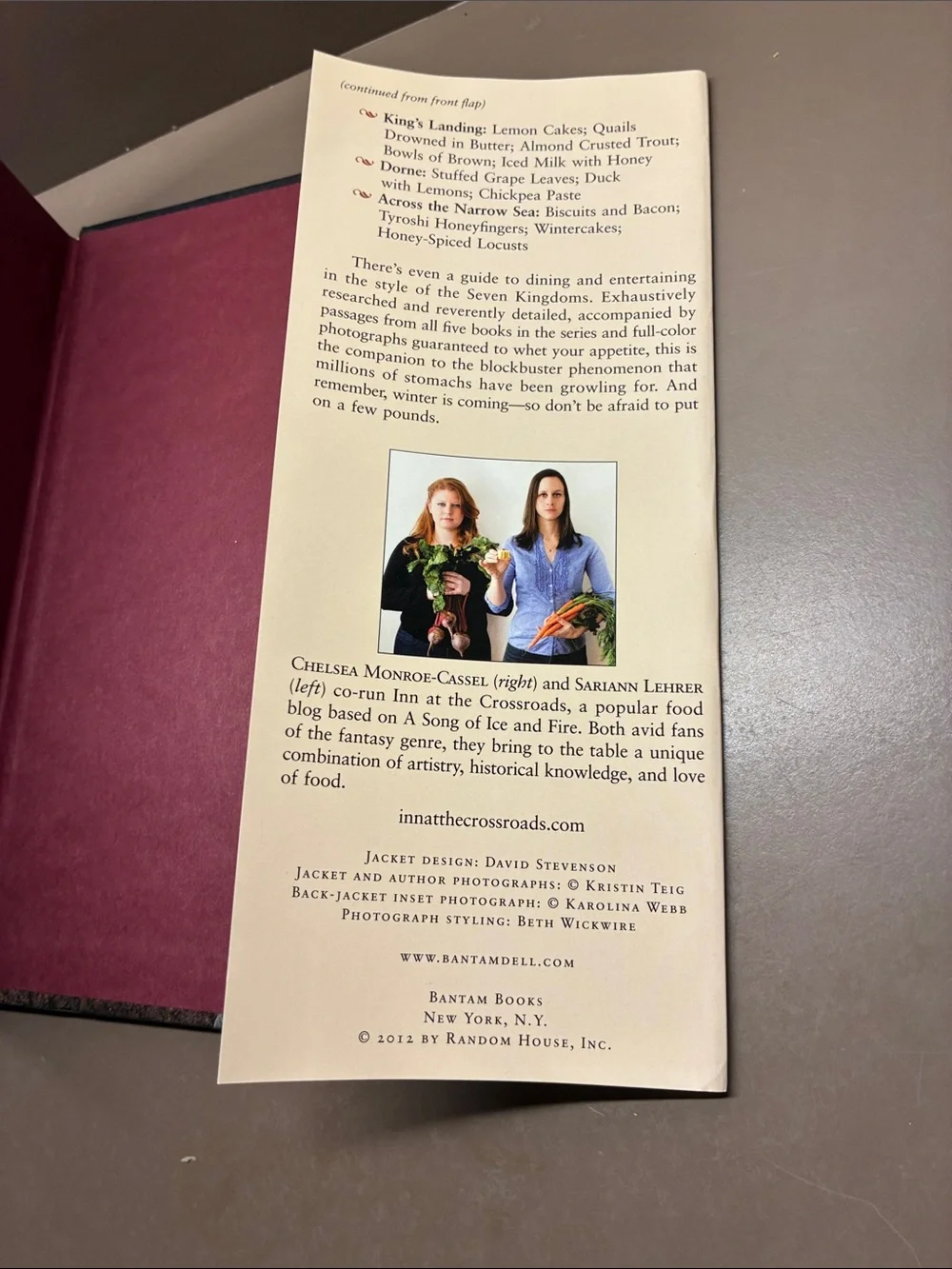 A Feast of Ice & Fire GOT Official Companion Cookbook Game of Thrones